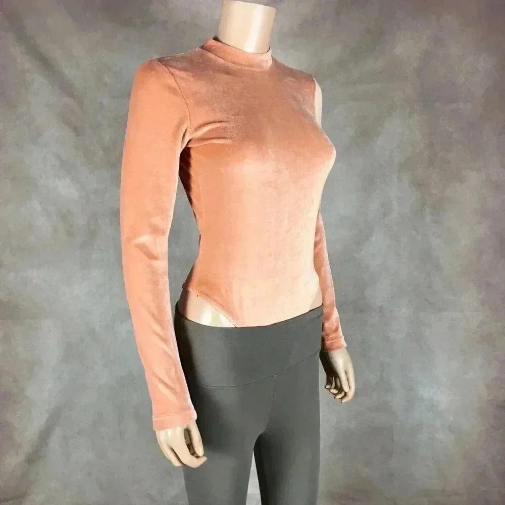 Urban Outfitters Velvet Long Sleeve Bodysuit SMALL - Picture 10 of 13